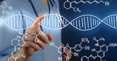 causative hEDS mutation/ehlersdanlosnews.com/scientist pointing dna