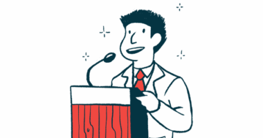 EDS Echo | Ehlers-Danlos News | Illustration of man speaking at podium