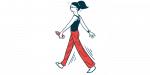 Illustration of person walking.