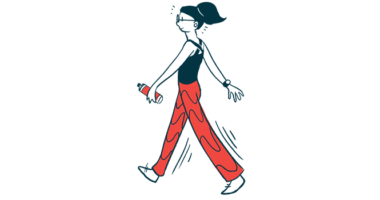 Illustration of person walking.