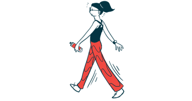 Illustration of person walking.