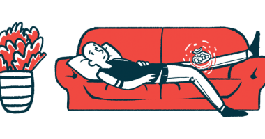 pain and fatigue | Ehlers-Danlos News | Survey | illustration of person lying on couch with joint pain