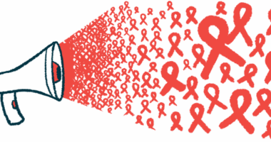 A megaphone shouts out awareness ribbons.