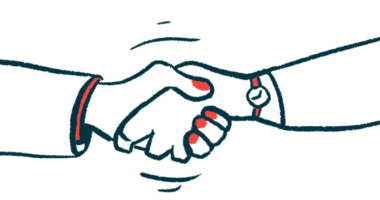 A handshake illustration shows a close-up of two hands clasped.