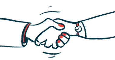 A handshake illustration shows a close-up of two hands clasped.