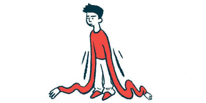 An illustration shows a person with unnaturally long arms that drag on the ground.