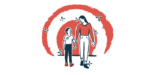 Illustration of a parent and child holding hands while walking.