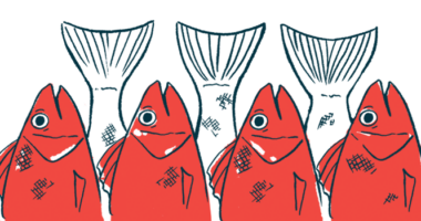 An illustration shows orange fish and white fish.